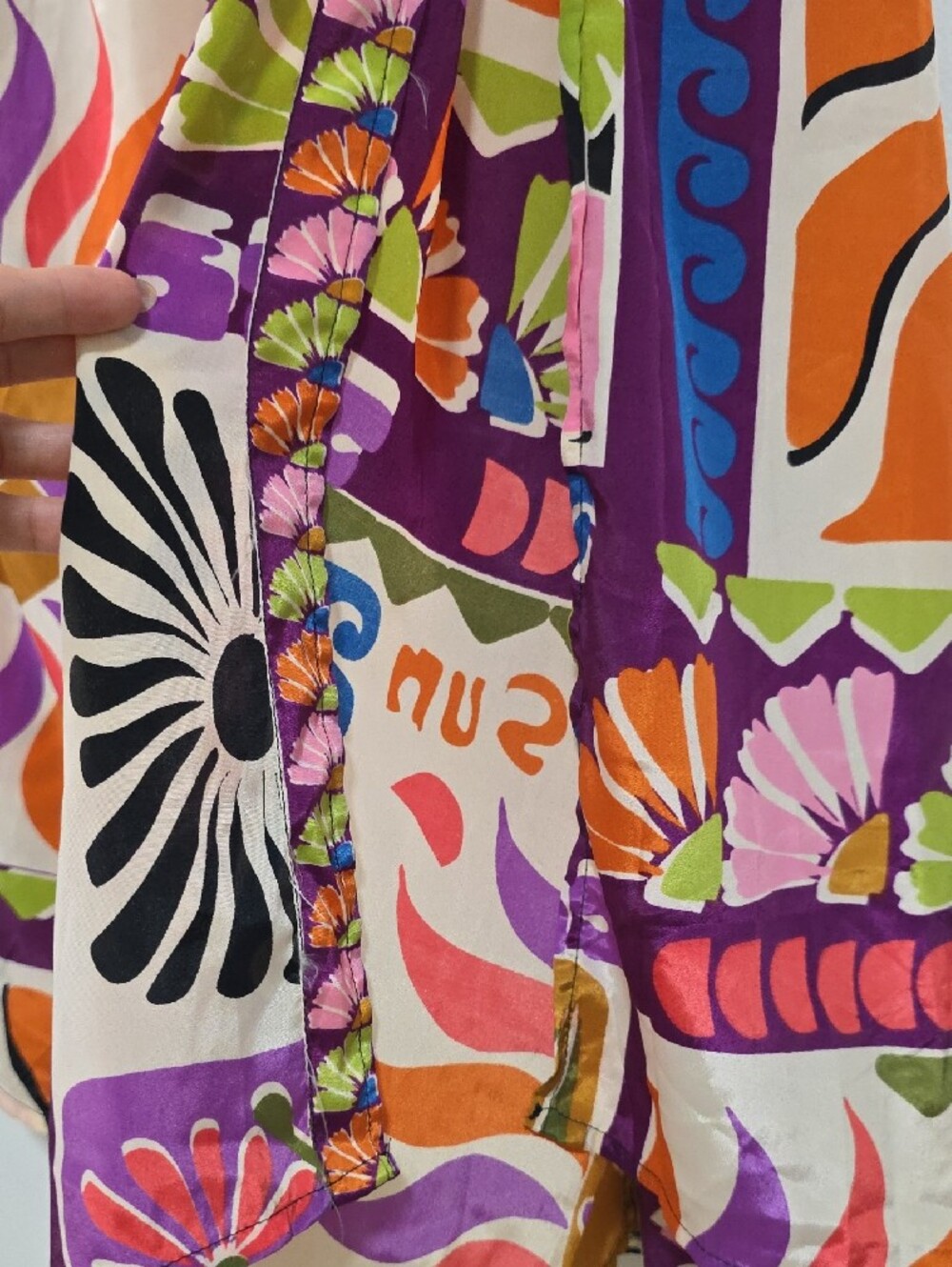 Strapless Wide-Leg Jumpsuit in Multicolor Print - Picture 7 of 8